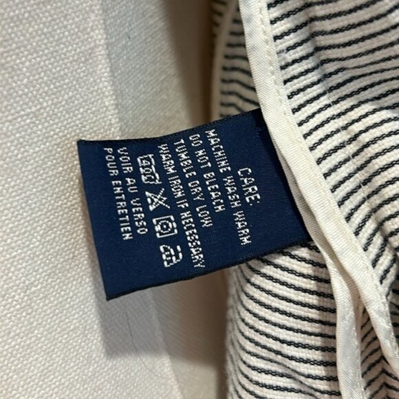 Ralph Lauren Cotton Striped Blazer Jacket sz 2 - Picture 7 of 8